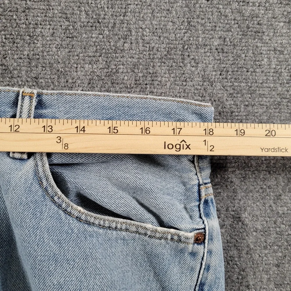 Levis 550 Jeans Mens (Label 38x36) Relaxed Fit Tapered Hipster Black Batwing Tag - Picture 4 of 10